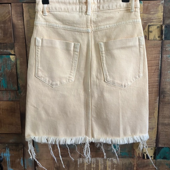 One Teaspoon Light Sherbet Button down Midi Jean Skirt NWT - Picture 2 of 2